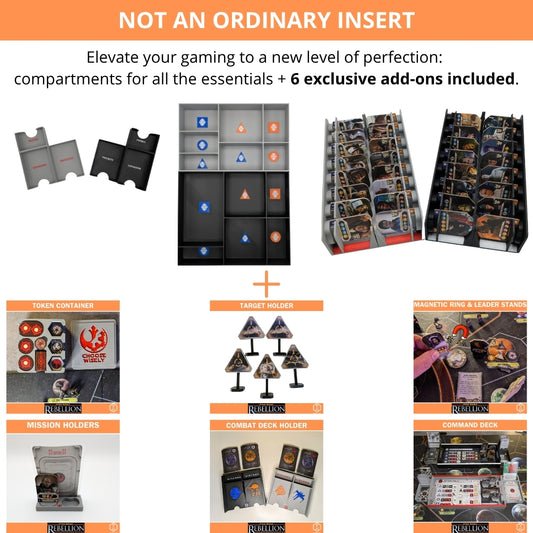 All-in-One Insert for Star Wars Rebellion | Deluxe Organizer with Addons Bundle