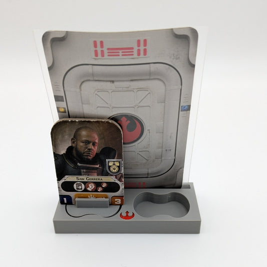 Compact Mission and Leader Holders for Star Wars Rebellion, 3D printed upgrade by Materia3DShop