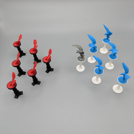 Eagle & Great Bat Miniature Flight Stands for The Battle of Five Armies, 3D printed upgrade by Materia3DShop