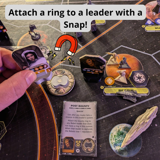 Magnetic Rings and Leaders Holder Set for Star Wars Rebellion | Magnetic Upgrade Kit