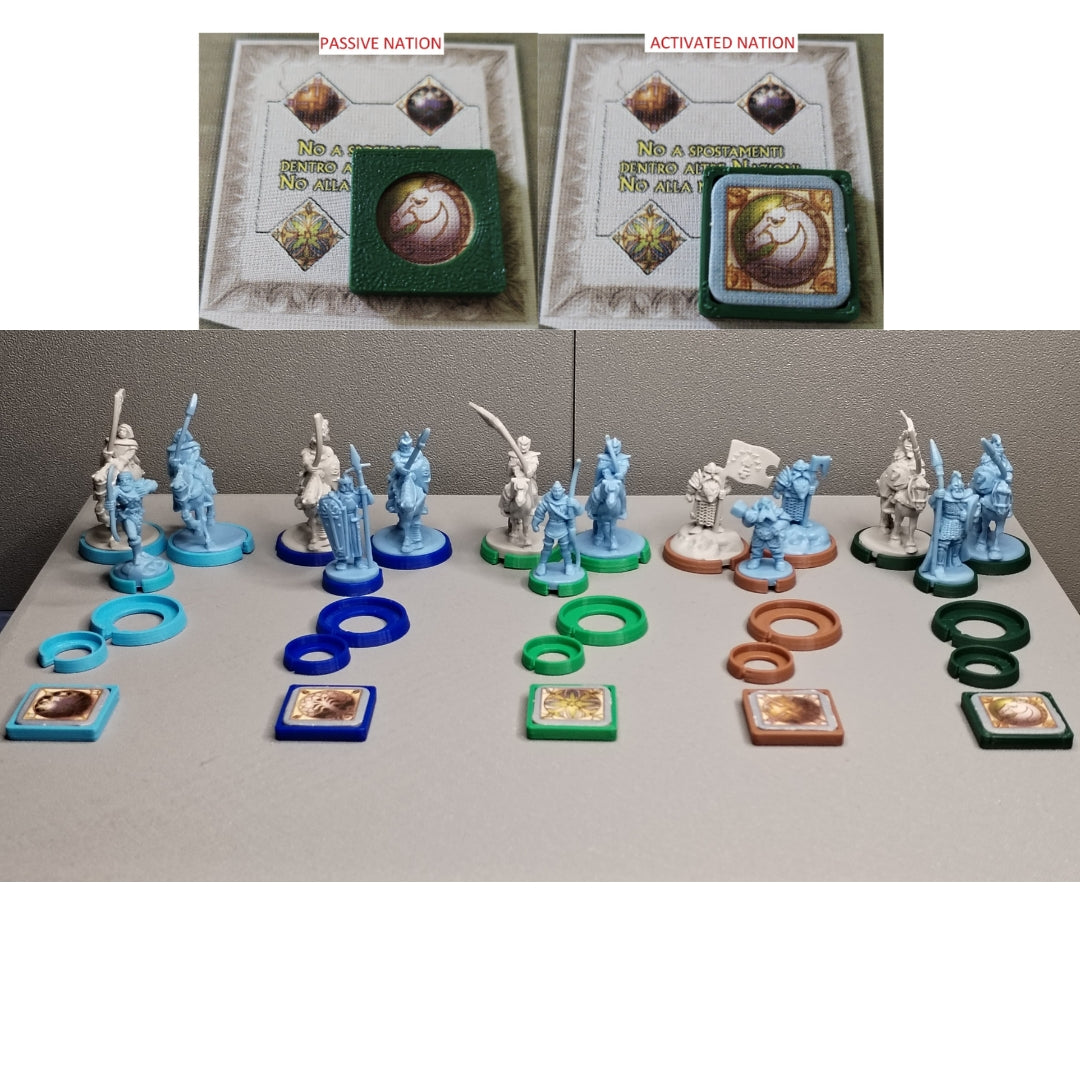 Colored Bases & Political Markers (200+ Pieces) for War of the Ring
