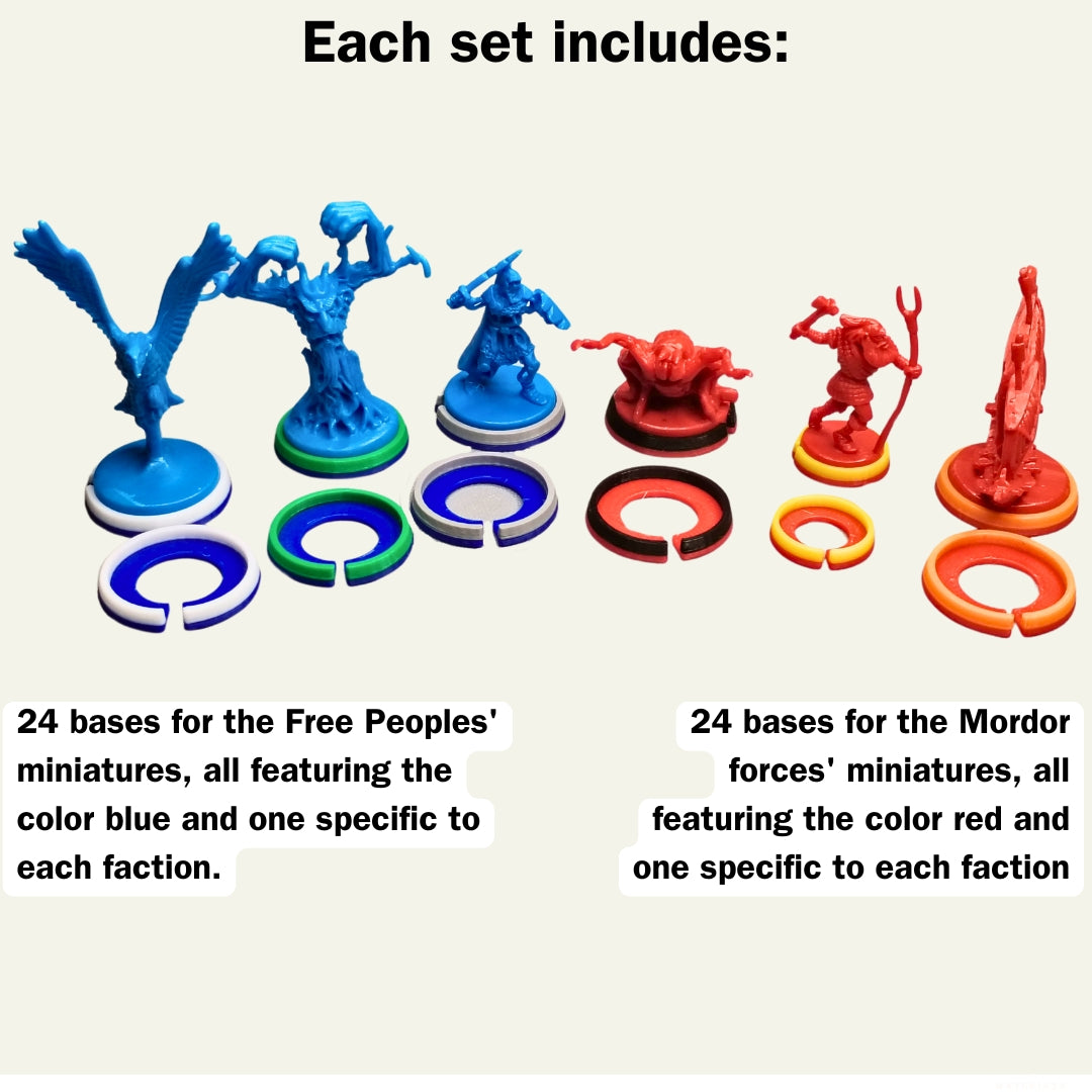 Miniature Bases for Warrior of Middle Earth | Upgrade for War of the Ring