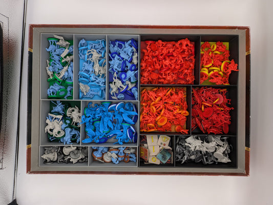 Game Organizer with Card Holder for War of the Ring | Speed Up Setup and Storage