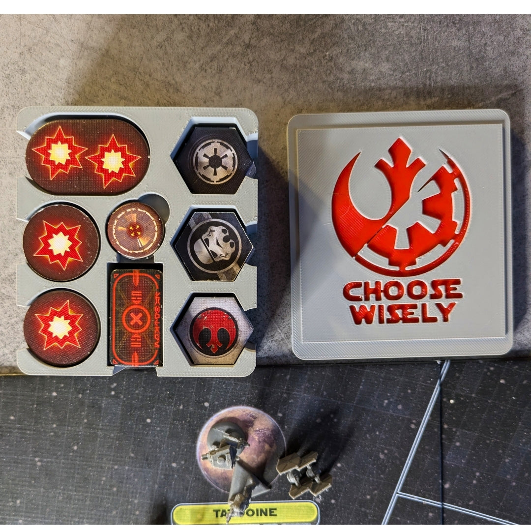 Token Container for Star Wars Rebellion, 3D printed upgrade by Materia3DShop