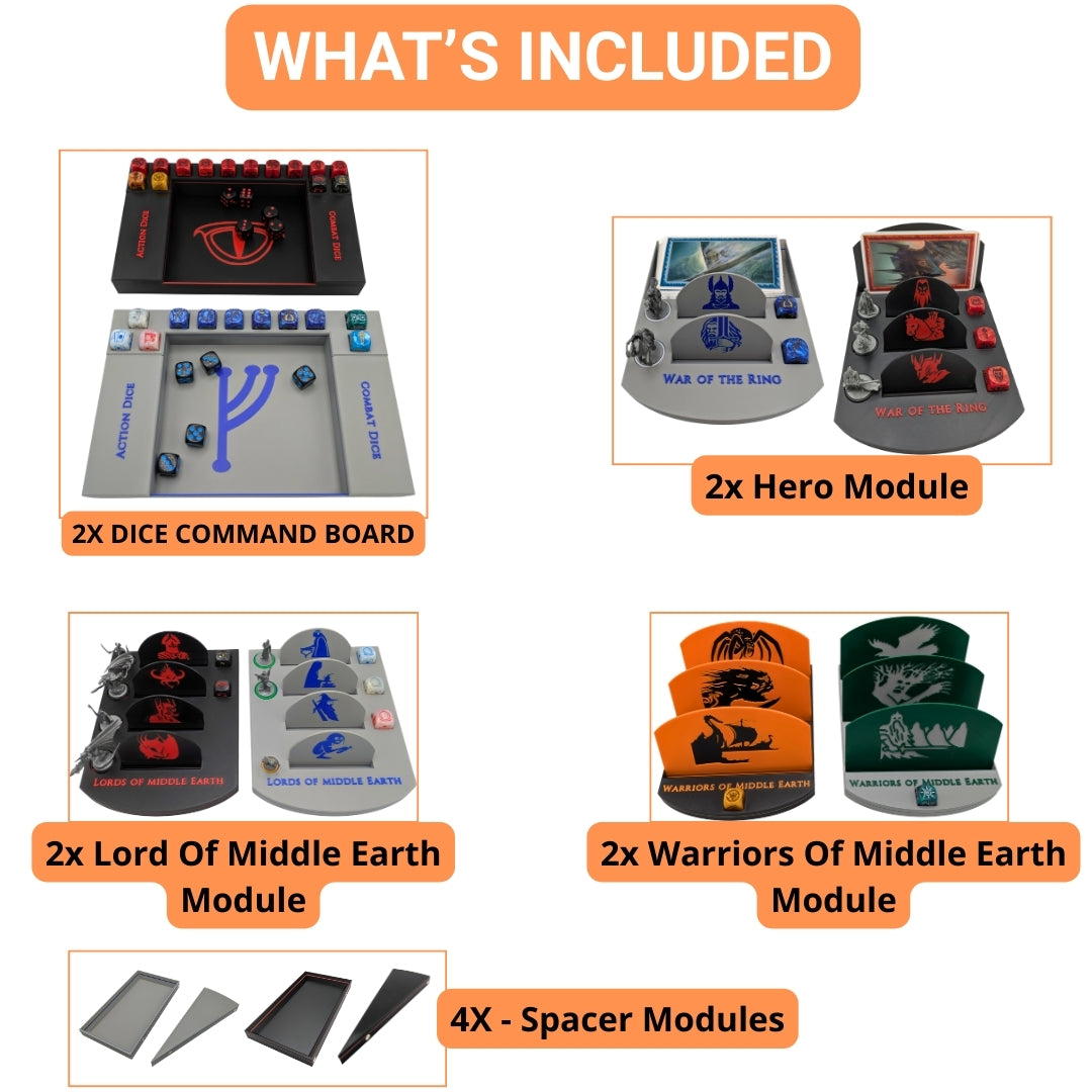 All-in-One Command Board System for War of the Ring – Lords & Warriors Expansions Organizer