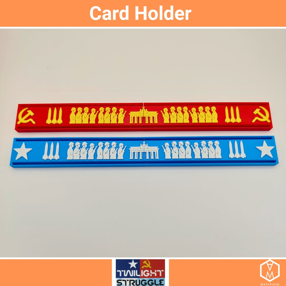 Card Holder for Twilight Struggle | Magnetic Dual Row Card Organizer for USA & USSR