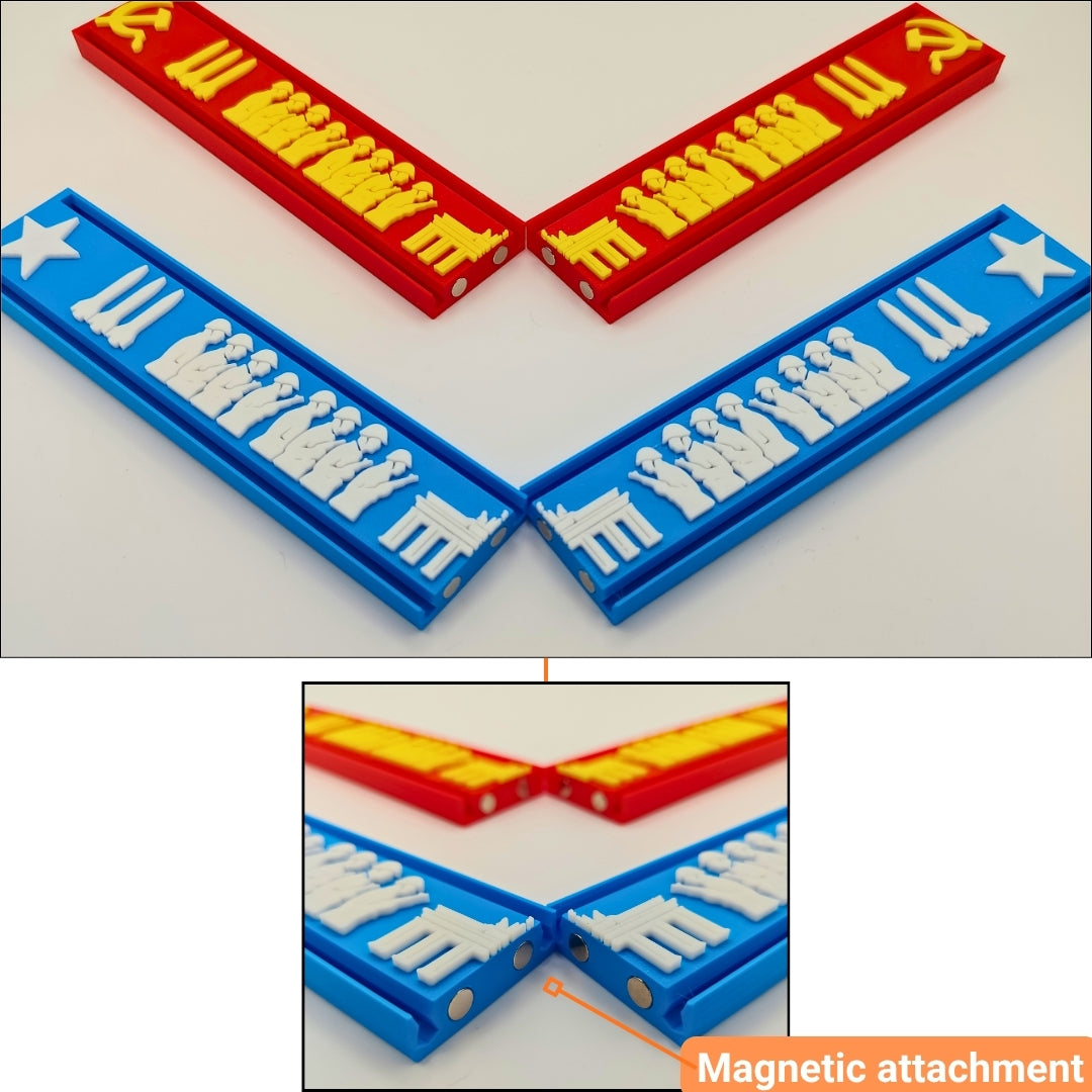 Card Holder for Twilight Struggle | Magnetic Dual Row Card Organizer for USA & USSR