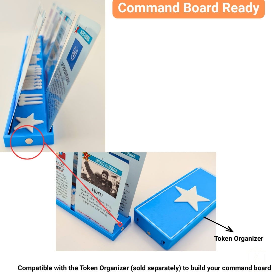 Card Holder for Twilight Struggle | Magnetic Dual Row Card Organizer for USA & USSR