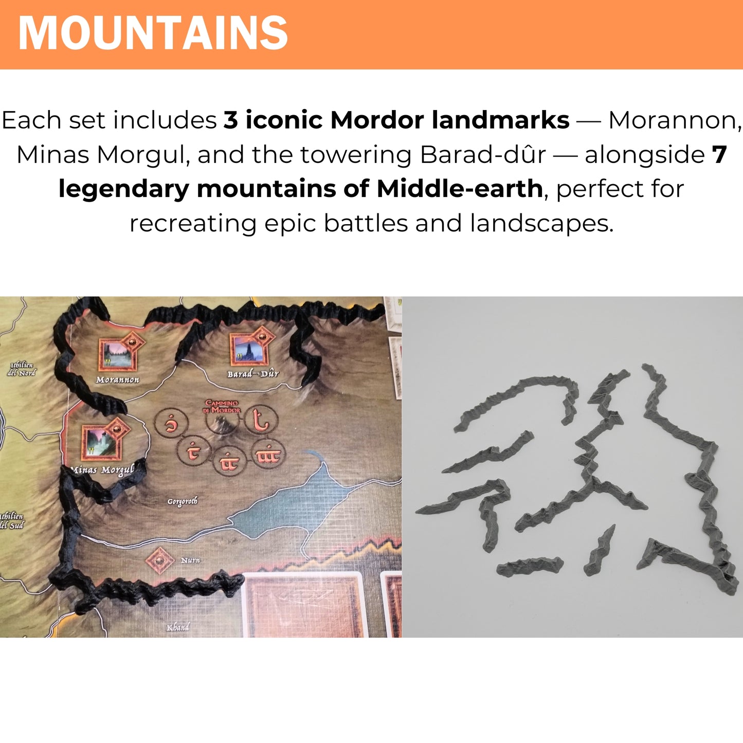 War of the Ring Complete 3D Upgrade Kit | Mount Doom, Orthanc, Army Banners, Mountains