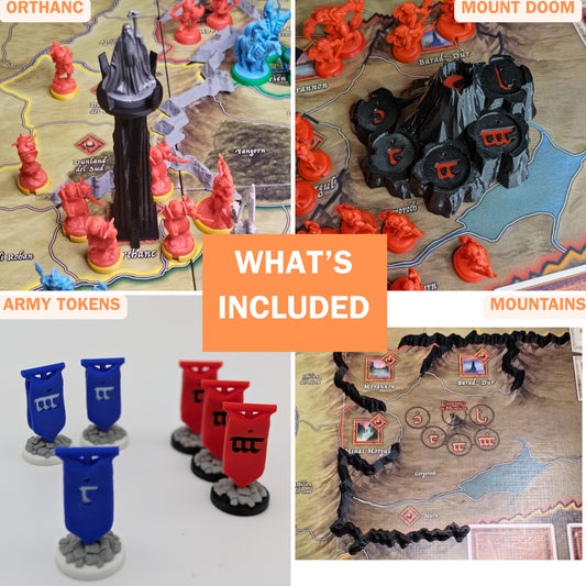 War of the Ring Complete 3D Upgrade Kit | Mount Doom, Orthanc, Army Banners, Mountains