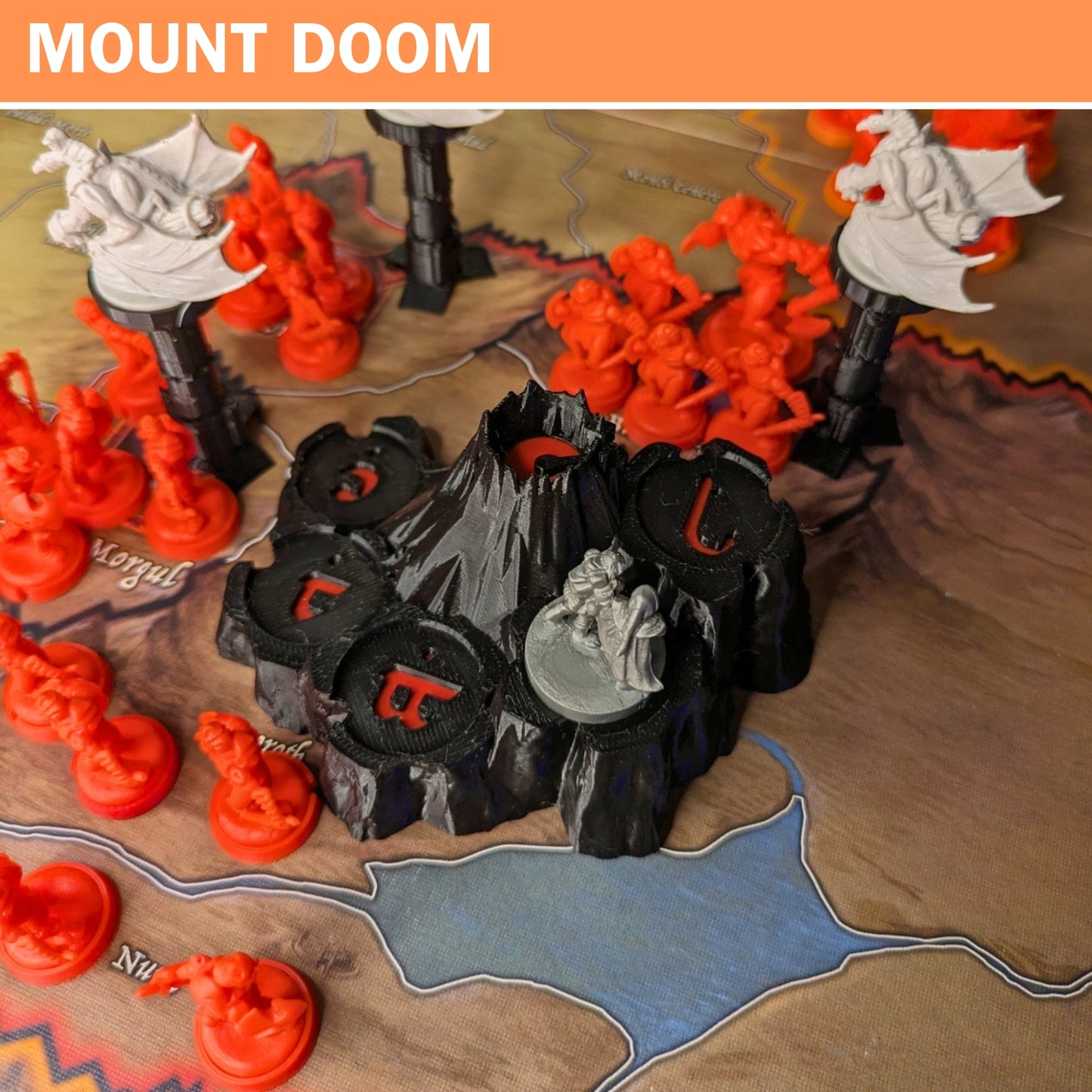 War of the Ring Complete 3D Upgrade Kit | Mount Doom, Orthanc, Army Banners, Mountains