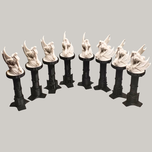 Flying Nazgul Standees for War of the Ring, Nazgûl appear elevated above battlefield