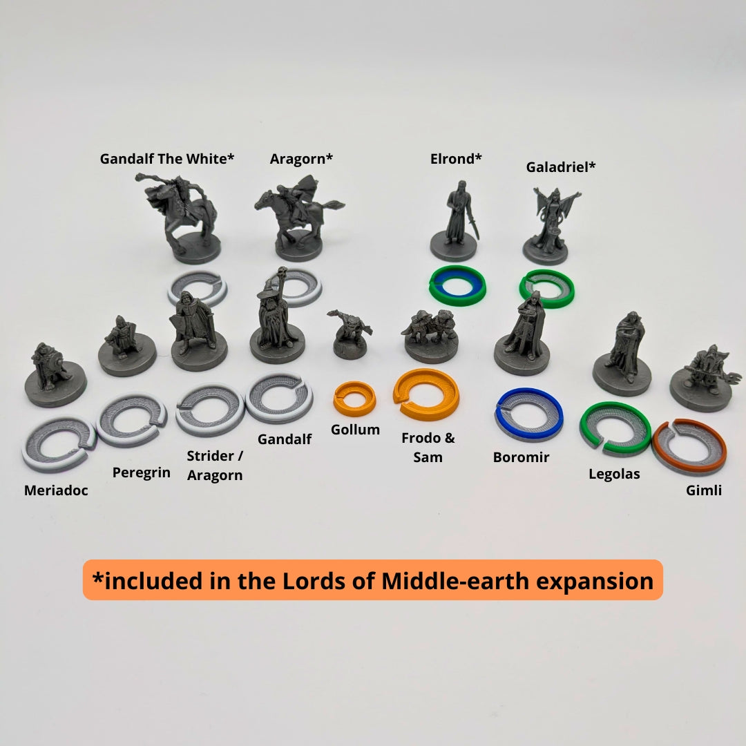 Character Bases for War of the Ring | Color-Coded Set for All Heroes