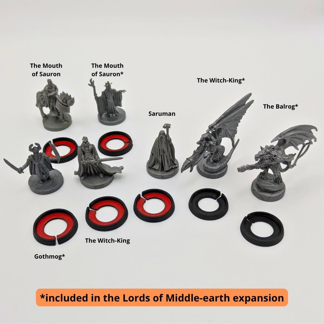 Color-coded character bases for War of the Ring and Lords of Middle-earth expansion